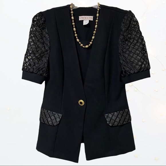 🖤Vintage Top with Organza Sleeves - Picture 1 of 9